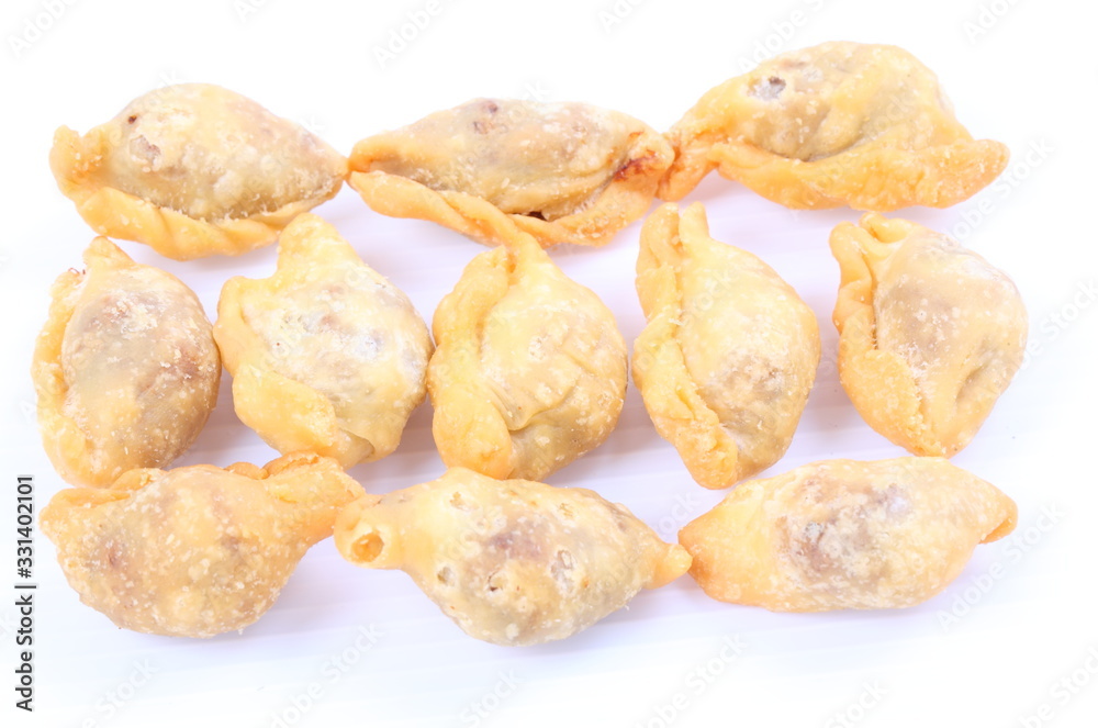 Obraz premium Curry puffs on white background