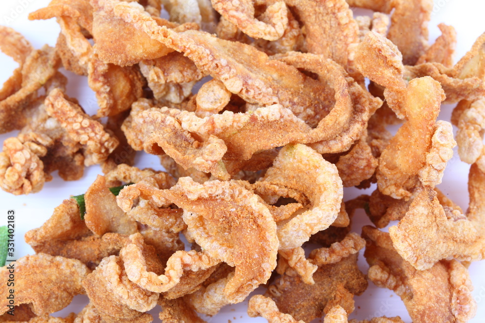 Pork rind, Pork scratchings, Pork crackling in Thailand Pork rind, Pork scratchings, Pork crackling in Thailand