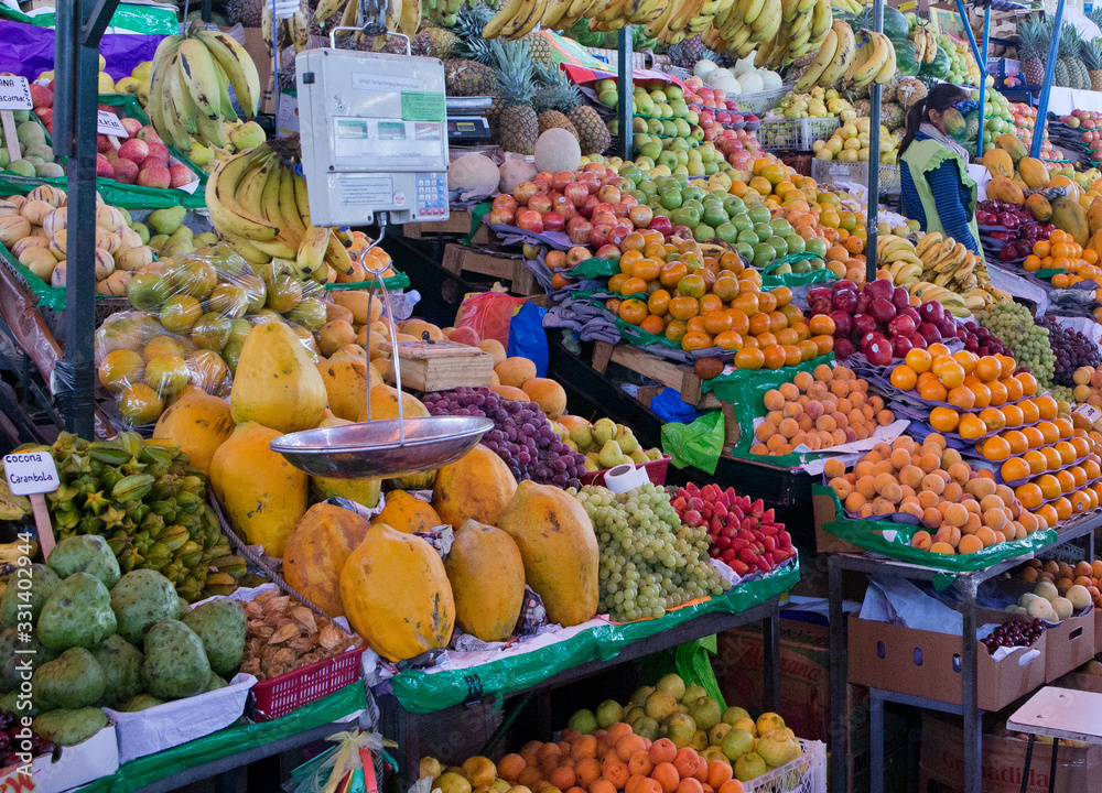 Arequipa Peru central market. Fruits