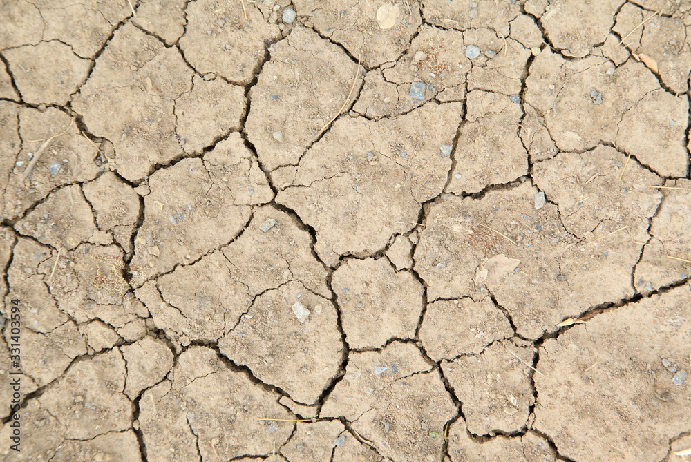 Close up dried soil background Close up dried soil background