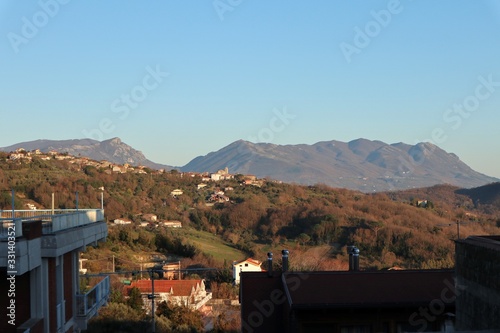 Caiazzo - Panorama al tramonto dal borgo photo