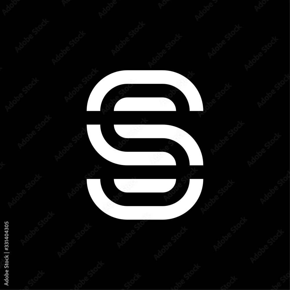 Vector Double Lines Logo Letter S Vector Double Lines Logo Letter S