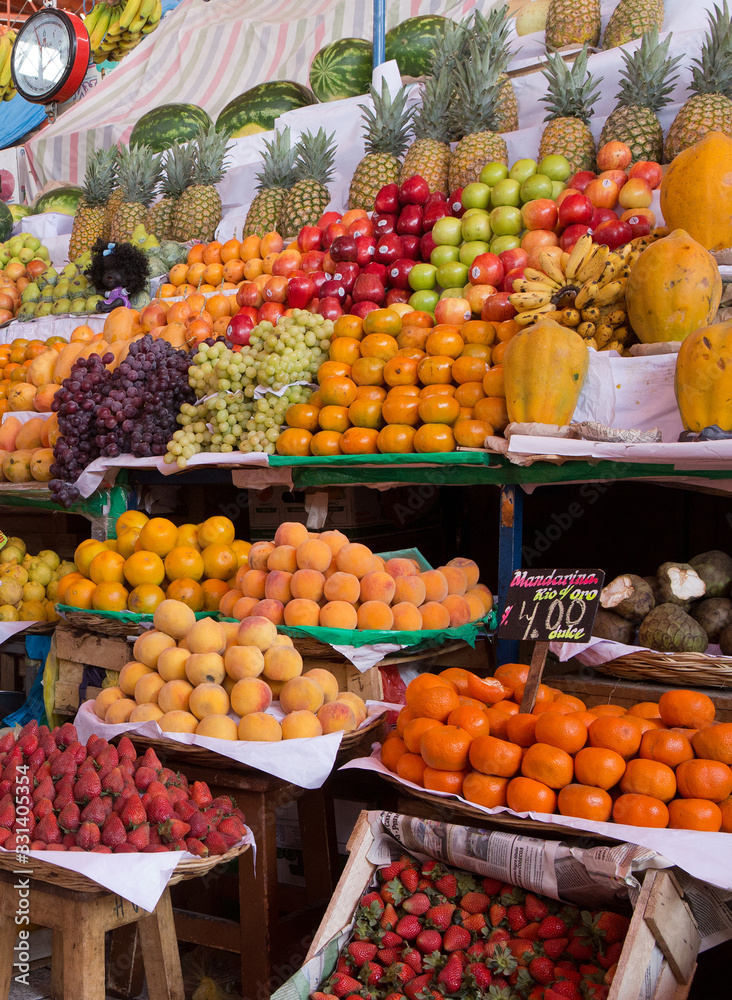 At the central market of Arequipa. Peru fruits