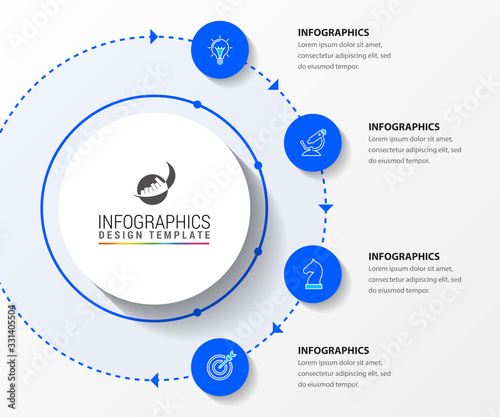 Infographic design template. Creative concept with 4 steps