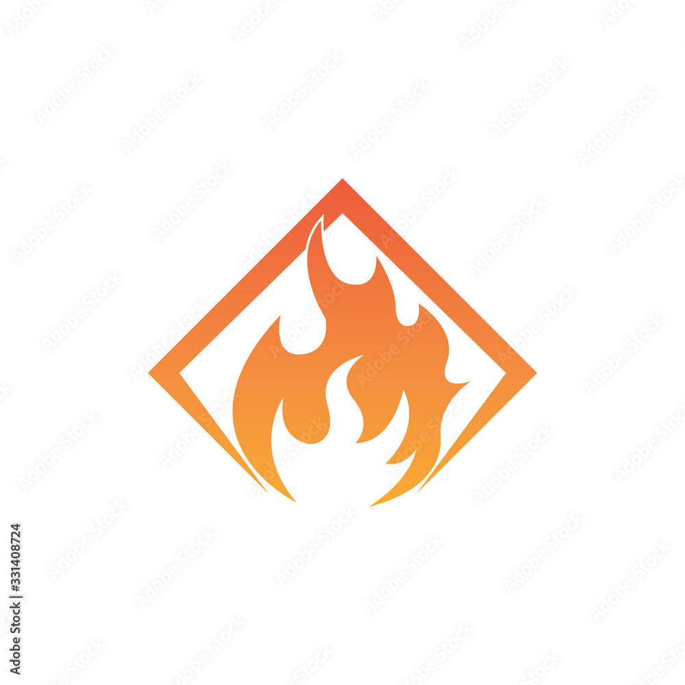 Fire flame vector illustration design template