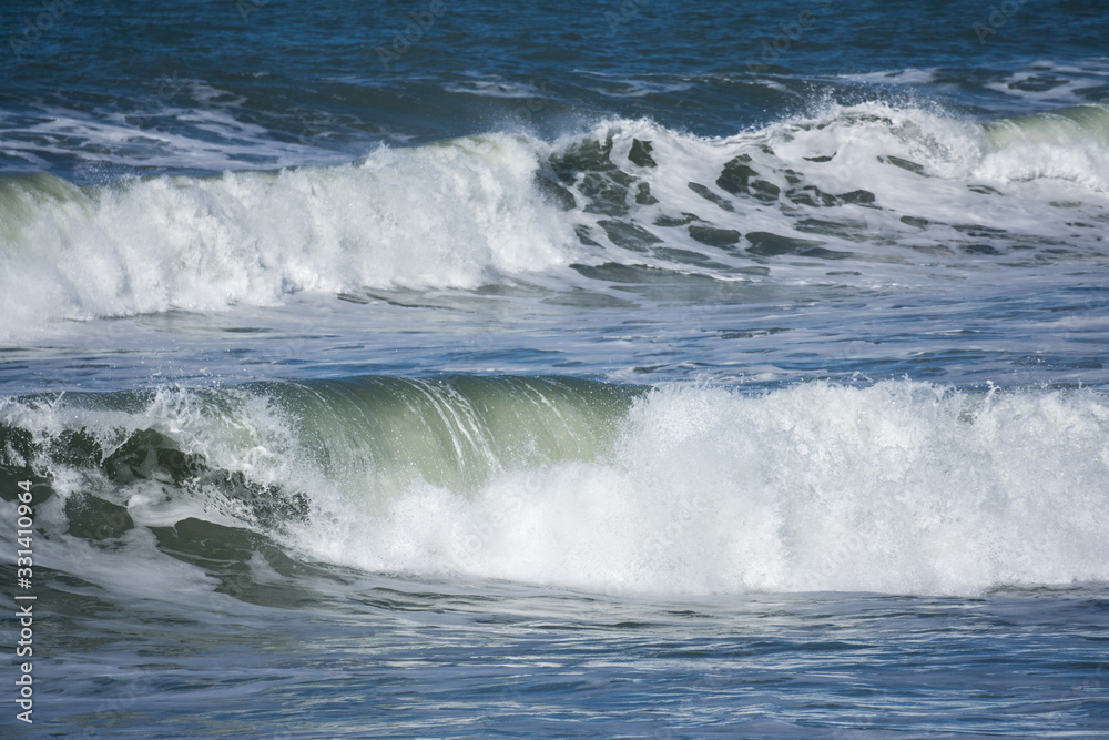 Cornish waves at Bude in Cornwall
