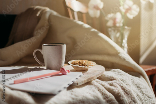 Картината върху платно Morning routine, Miracle Morning, new day concept