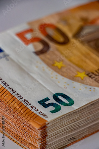A pack of fifty euro note
