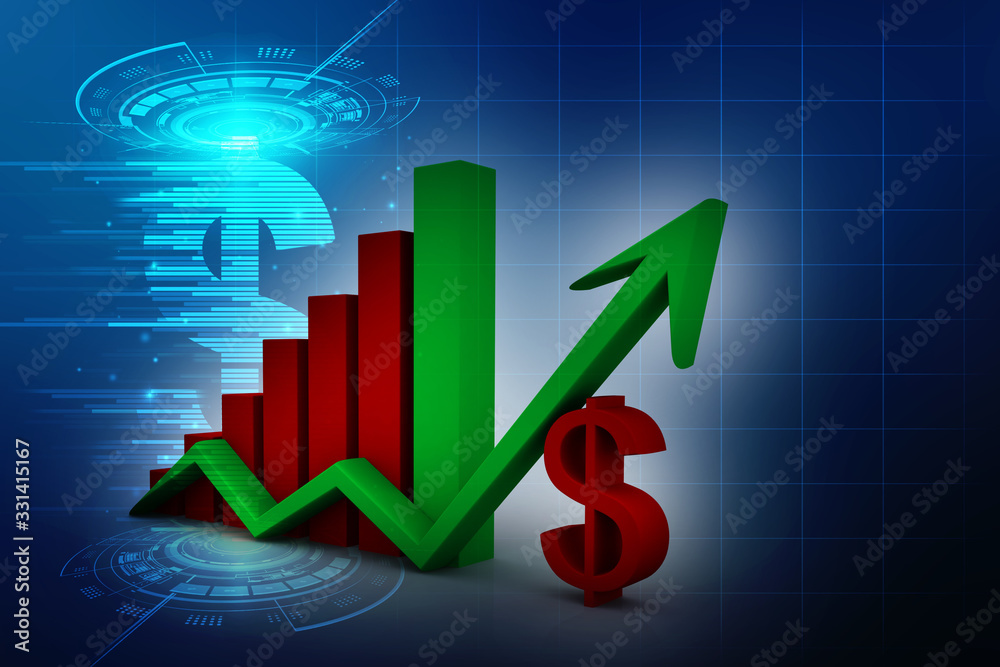 3d rendering Stock market online business concept 3d rendering Stock market online business concept