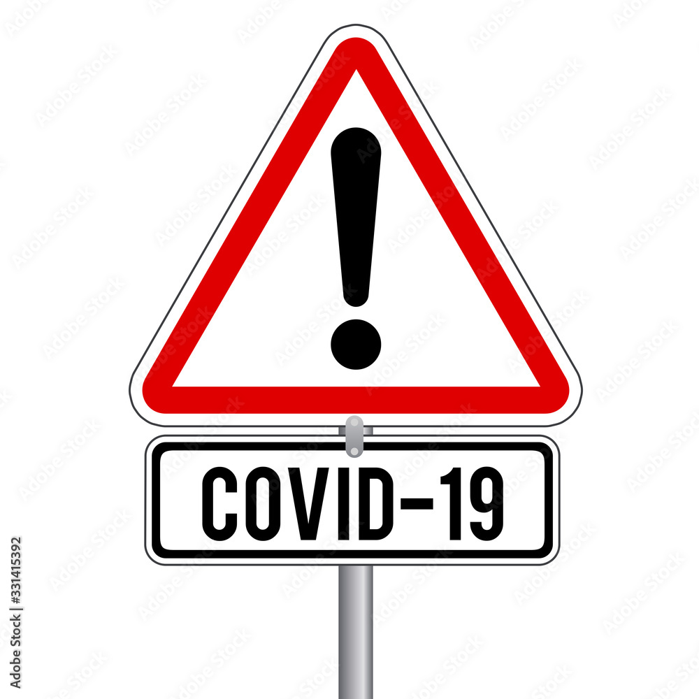 COVID-19 Sign. Stop Coronsvirus. ESP10 Vector. COVID-19 Sign. Stop Coronsvirus. ESP10 Vector.