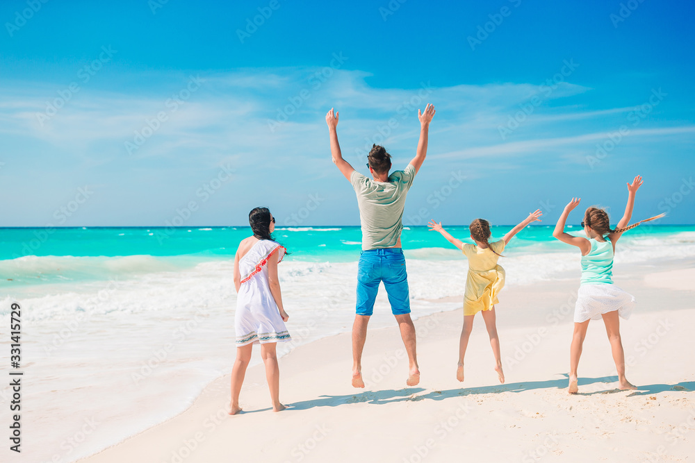 Young family on vacation have a lot of fun Young family on vacation have a lot of fun