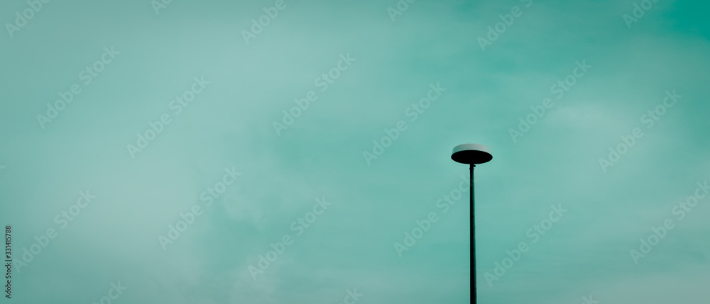 lamp on a background of blue sky lamp on a background of blue sky