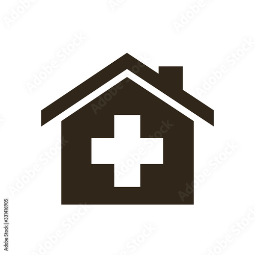 Virus hospital medical help cross icon vector