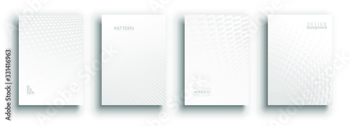 Minimal covers design. White set. Idustrial geometric patterns. Eps10 vector. photo