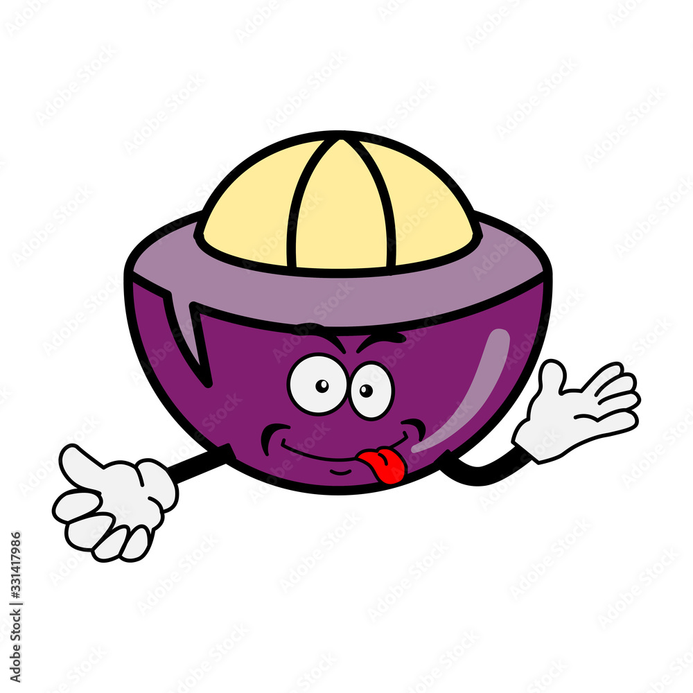 Mangosteen Cartoon characters illustration vector Mangosteen Cartoon characters illustration vector