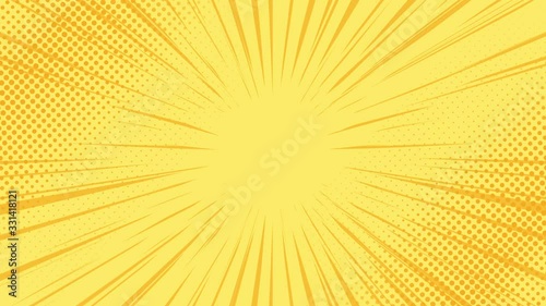 Pop art background with polka dots and shapes.