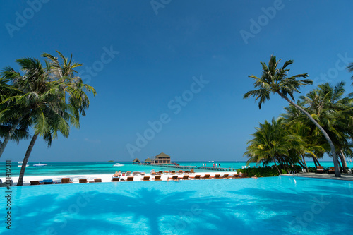 Sandy beach of tropical island in the Maldives © s4svisuals