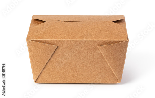 brown unlabeled paper food box