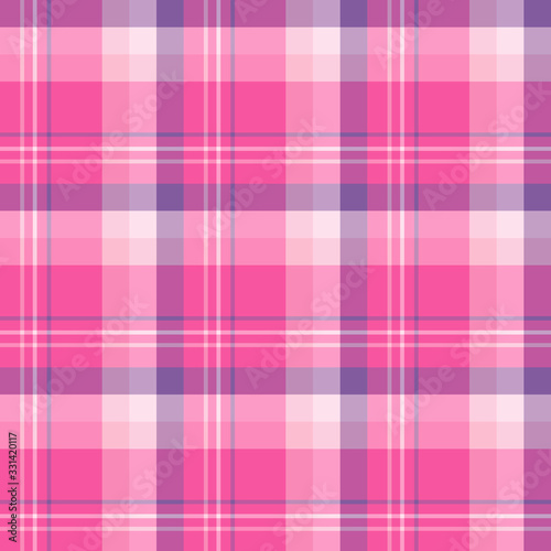 Seamless pattern in great beautiful light and bright pink and violet  colors for plaid, fabric, textile, clothes, tablecloth and other things. Vector image.