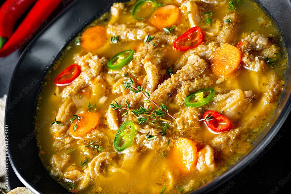 Flaczki - tripe soup the Polish way Flaczki - tripe soup the Polish way