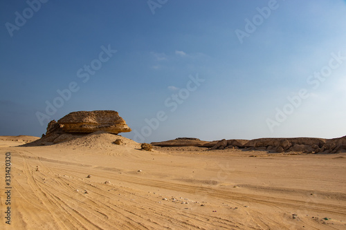 view of Canyon Wadi Ash Shuwaymiyyah along the coastal road to Salalah in Oman