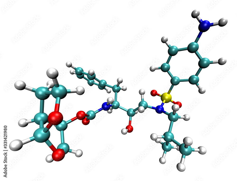 3D structure of antiviral Darunavir, active against the COVID-19 coronavirus and HIV 3D structure of antiviral Darunavir, active against the COVID-19 coronavirus and HIV