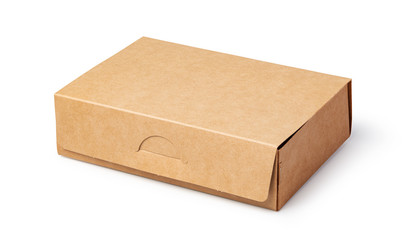 brown unlabeled paper food box