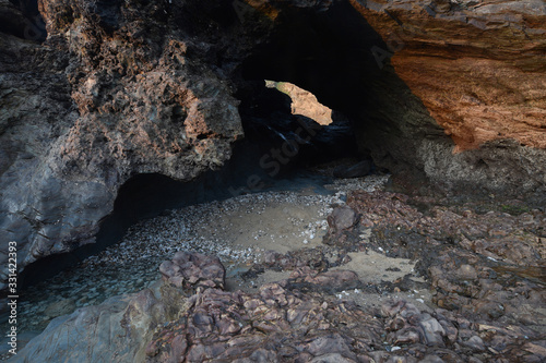 Sea Cave Whipsiderry Beach Newquay Cornwall