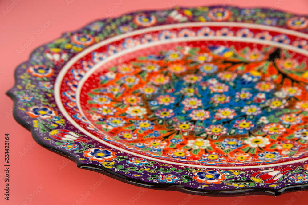 Ceramic decorative dish, hand -painted, Turkey Ceramic decorative dish, hand -painted, Turkey