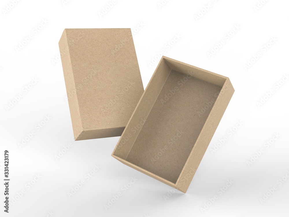 Blank mobile box packaging for branding and mock up. 3d render illustration. Blank mobile box packaging for branding and mock up. 3d render illustration.