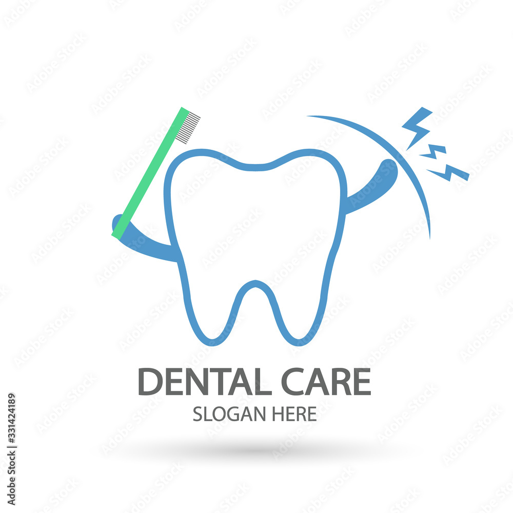 Dental clinic logo. Tooth vector template, Oral care dental and clinic symbol icon with modern design style. Dental clinic logo. Tooth vector template, Oral care dental and clinic symbol icon with modern design style.