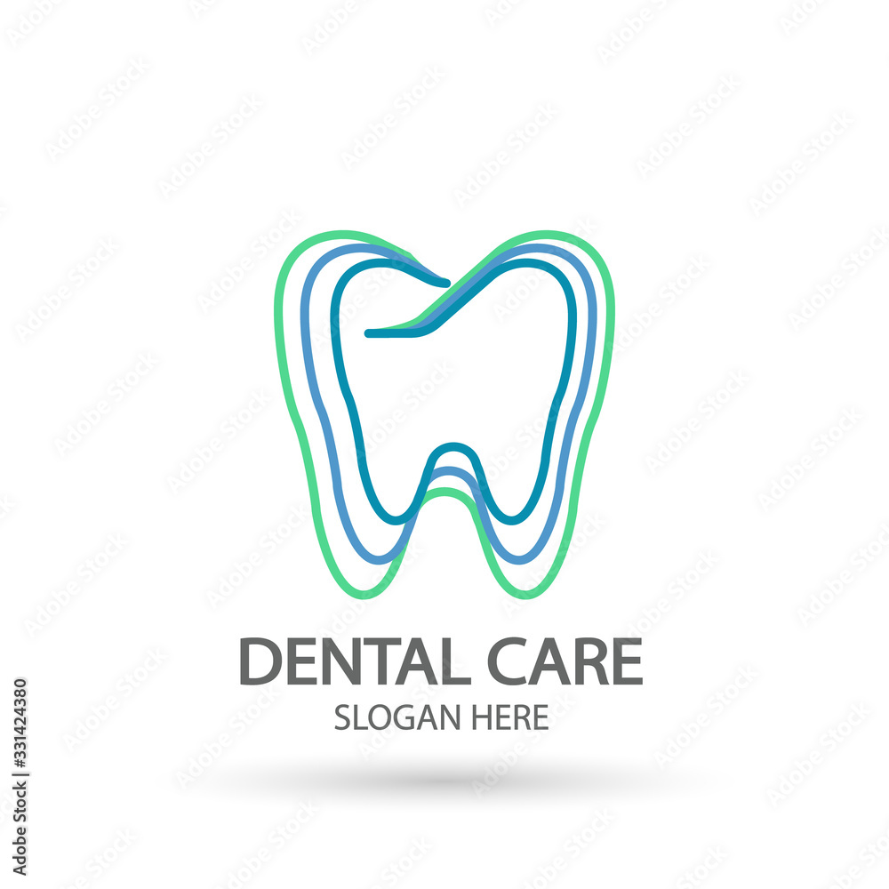 Dental clinic logo. Tooth vector template, Oral care dental and clinic symbol icon with modern design style. Dental clinic logo. Tooth vector template, Oral care dental and clinic symbol icon with modern design style.