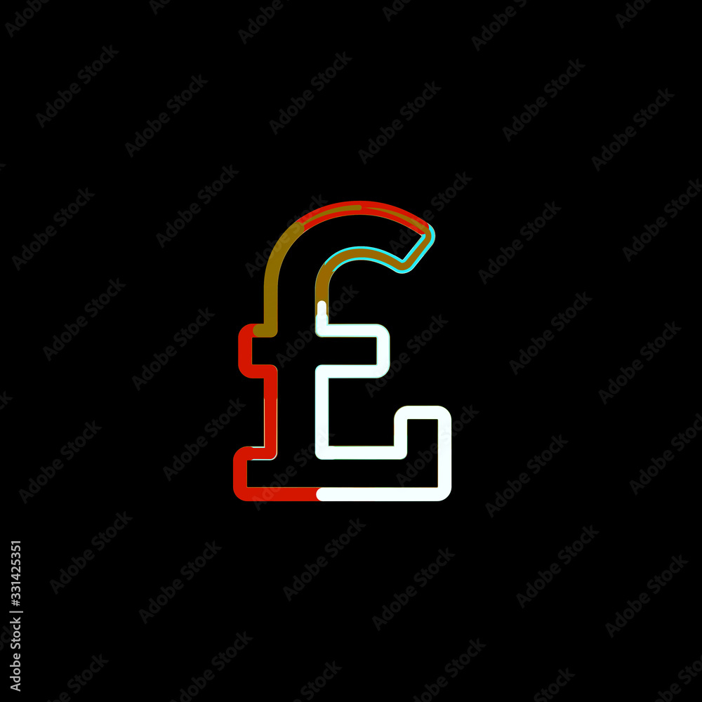 Symbol pound sign from multi-colored circles and stripes. Red, brown, blue, white Symbol pound sign from multi-colored circles and stripes. Red, brown, blue, white