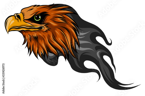 Flaming Eagle - vehicle graphic. Ready for vinyl cutting.