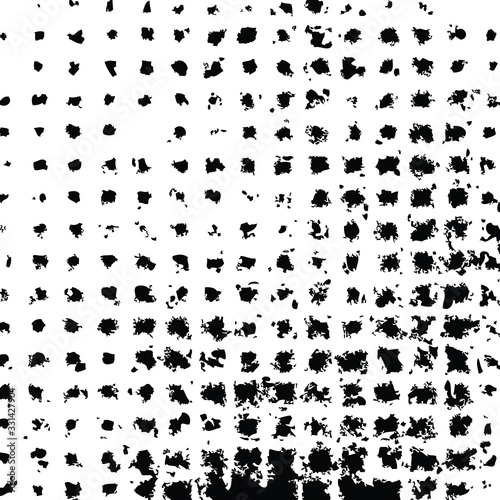 Grunge dots background. Monochrome texture.
