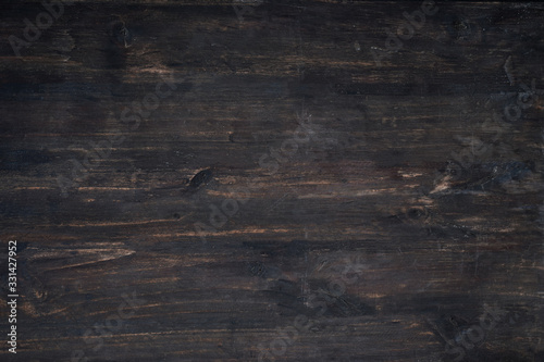 Dark wooden plank background. Vintage and retro style.