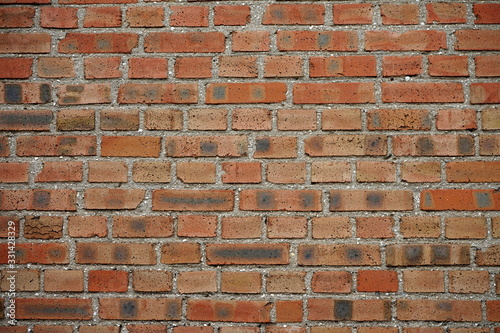 Background texture of an old wall built of red brick