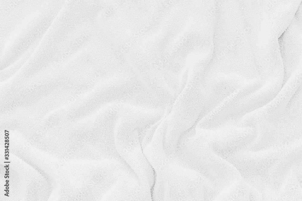 White fabric texture for wallpaper, Abstract cloth background with soft waves