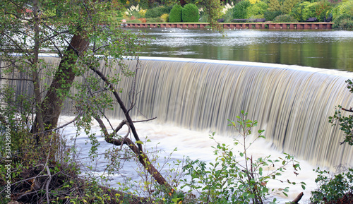 Close up of a section of Belper Weir Derbyshire England photo