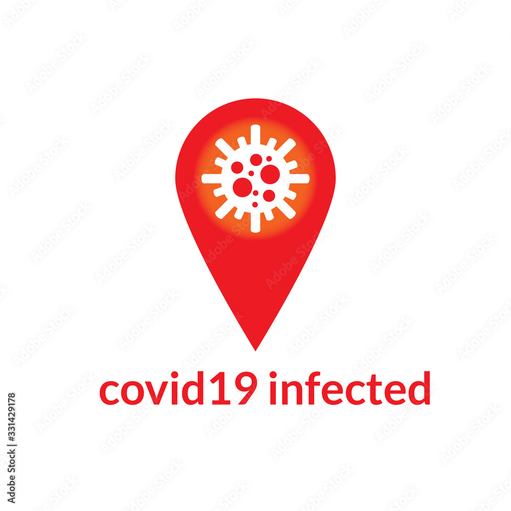 Fototapeta premium corona virus infected location