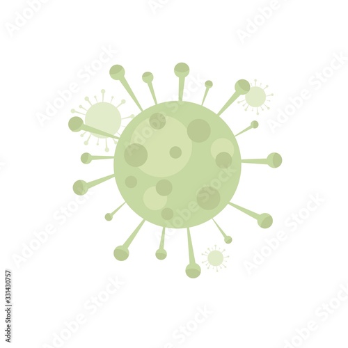 Coronavirus icon 2019-nCov. Bacteria virus. Vector isolated.