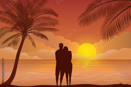 Paar Silhouette