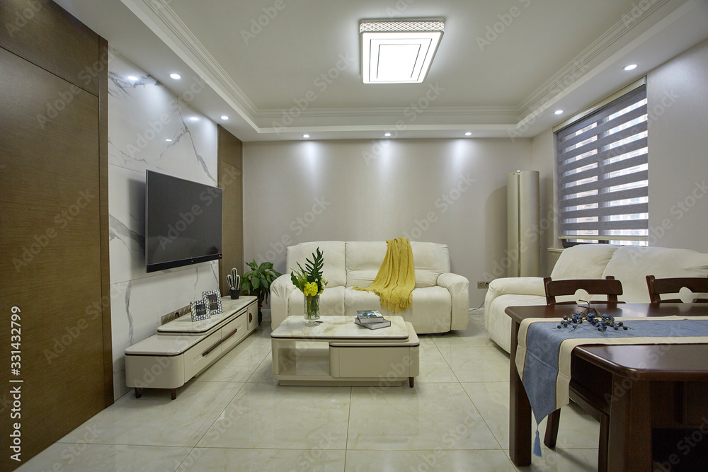 Fototapeta premium Living room in renovated model room