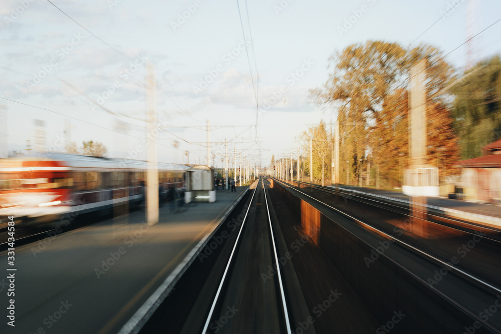 Railroad in motion Railroad in motion