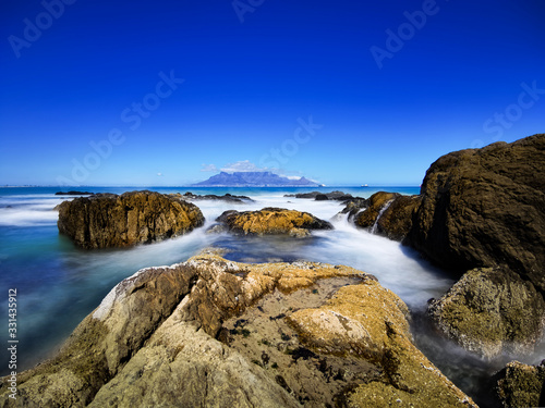 Table Mountain coast in Cape Town South Africa