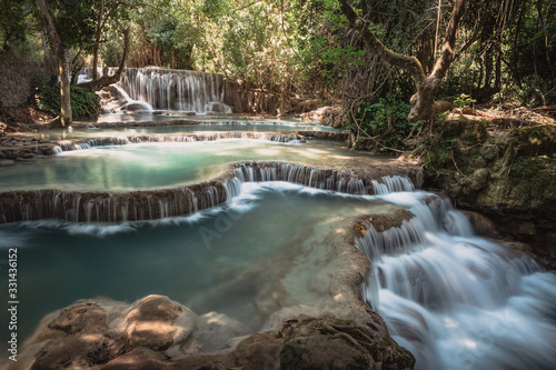 Fototapeta Naklejka Na Ścianę i Meble -  Lunag Prabang Waterfalls, Laos