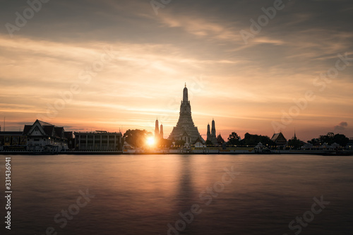 Wat Arun temple during sunset, Bangkok, Thailand