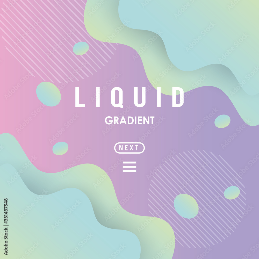 liquid and waves colorful gradient banner
