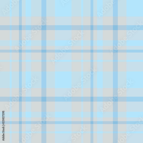Seamless pattern in great light grey and blue  colors for plaid, fabric, textile, clothes, tablecloth and other things. Vector image.