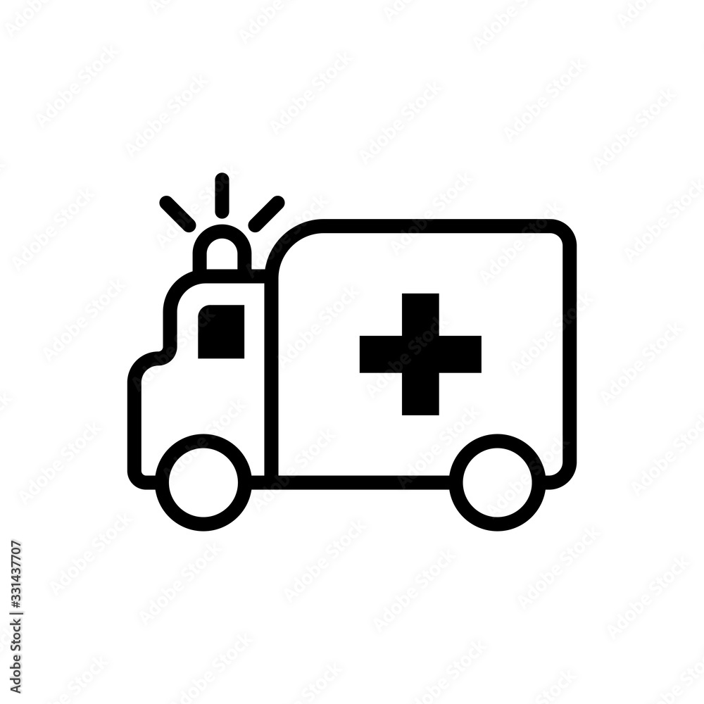 Ambulance icon vector Ambulance icon vector